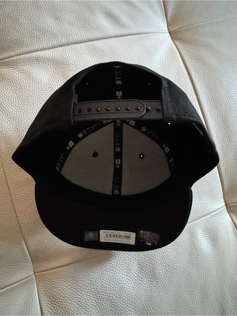 New Era Black NBA Logo Snapback Cap with Red & Blue Patch - Picture 2 of 5